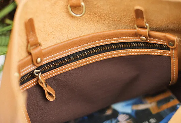 Handmade Leather Handbag Tote Bag Shopper Bag Shoulder Bag Purse For Women