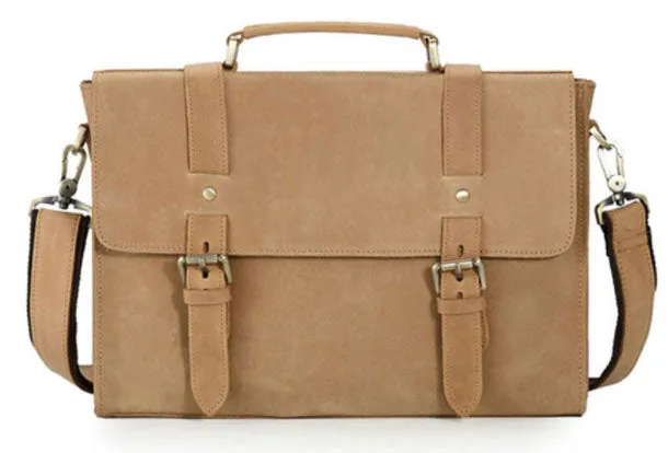 Handmade Leather Mens Cool Messenger Bag Briefcase Square Bag Chest Bag Bike Bag Cycling Bag for men