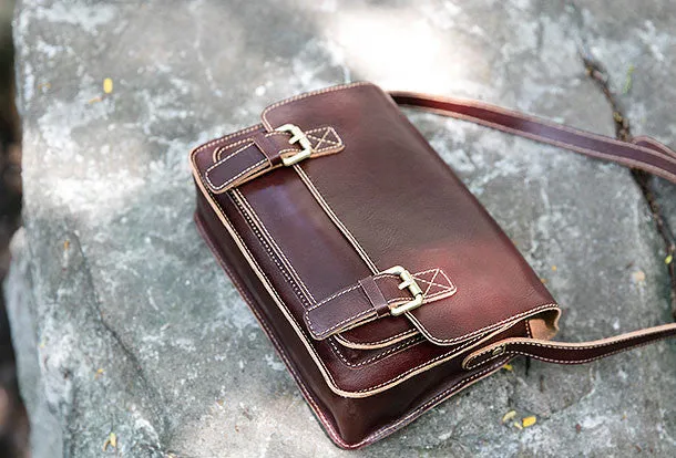 Handmade satchel purse leather crossbody bag purse shoulder bag for women