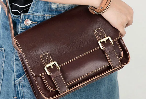 Handmade satchel purse leather crossbody bag purse shoulder bag for women