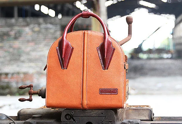 Handmade unique handbag purse leather purse shoulder bag for women