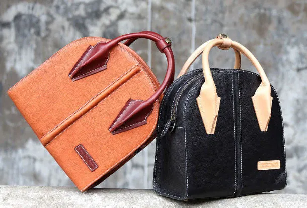 Handmade unique handbag purse leather purse shoulder bag for women