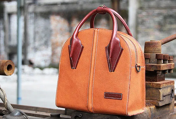 Handmade unique handbag purse leather purse shoulder bag for women