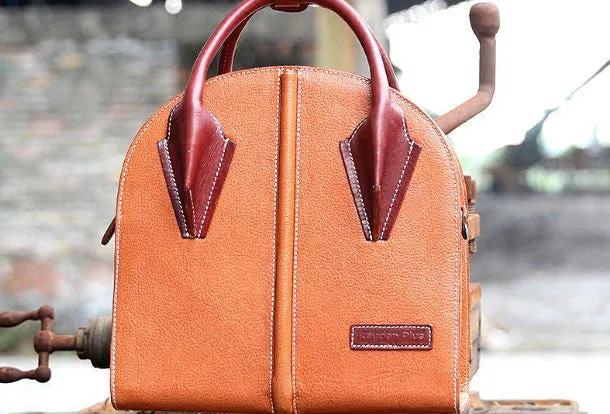 Handmade unique handbag purse leather purse shoulder bag for women