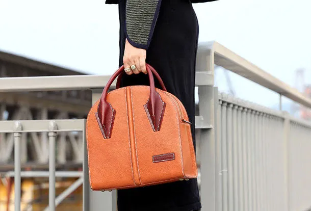 Handmade unique handbag purse leather purse shoulder bag for women