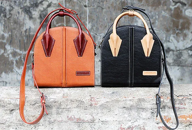 Handmade unique handbag purse leather purse shoulder bag for women