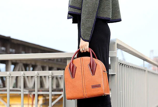 Handmade unique handbag purse leather purse shoulder bag for women