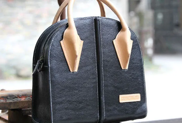 Handmade unique handbag purse leather purse shoulder bag for women