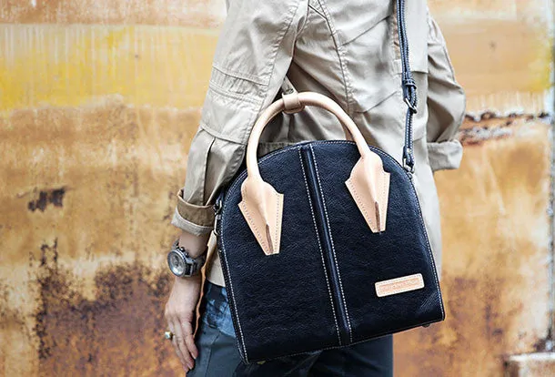 Handmade unique handbag purse leather purse shoulder bag for women