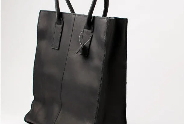 Handmade vintage rustic leather small tote bag shoulder bag handbag for women lady