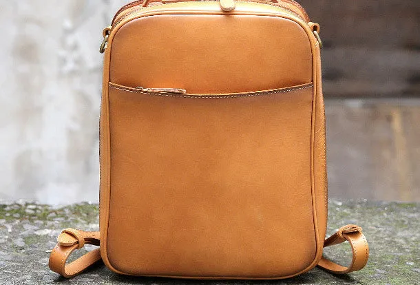 Handmade vintage womens leather messenger bag Backpack shoulder bag for women