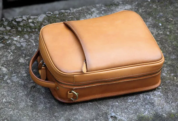 Handmade vintage womens leather messenger bag Backpack shoulder bag for women