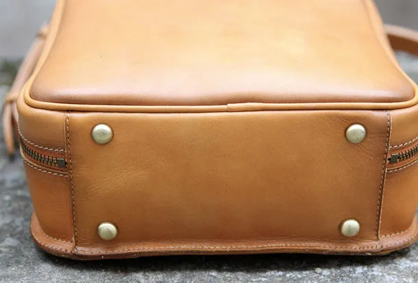 Handmade vintage womens leather messenger bag Backpack shoulder bag for women