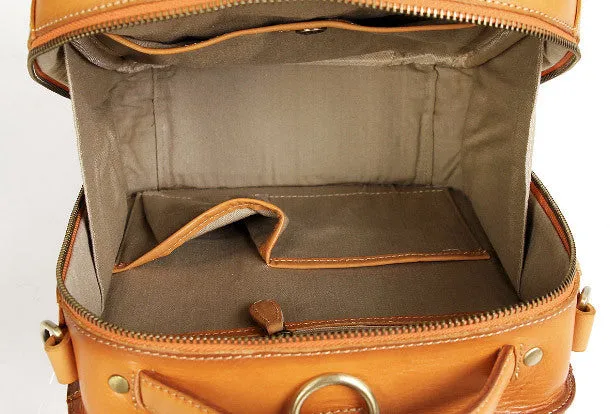 Handmade vintage womens leather messenger bag Backpack shoulder bag for women