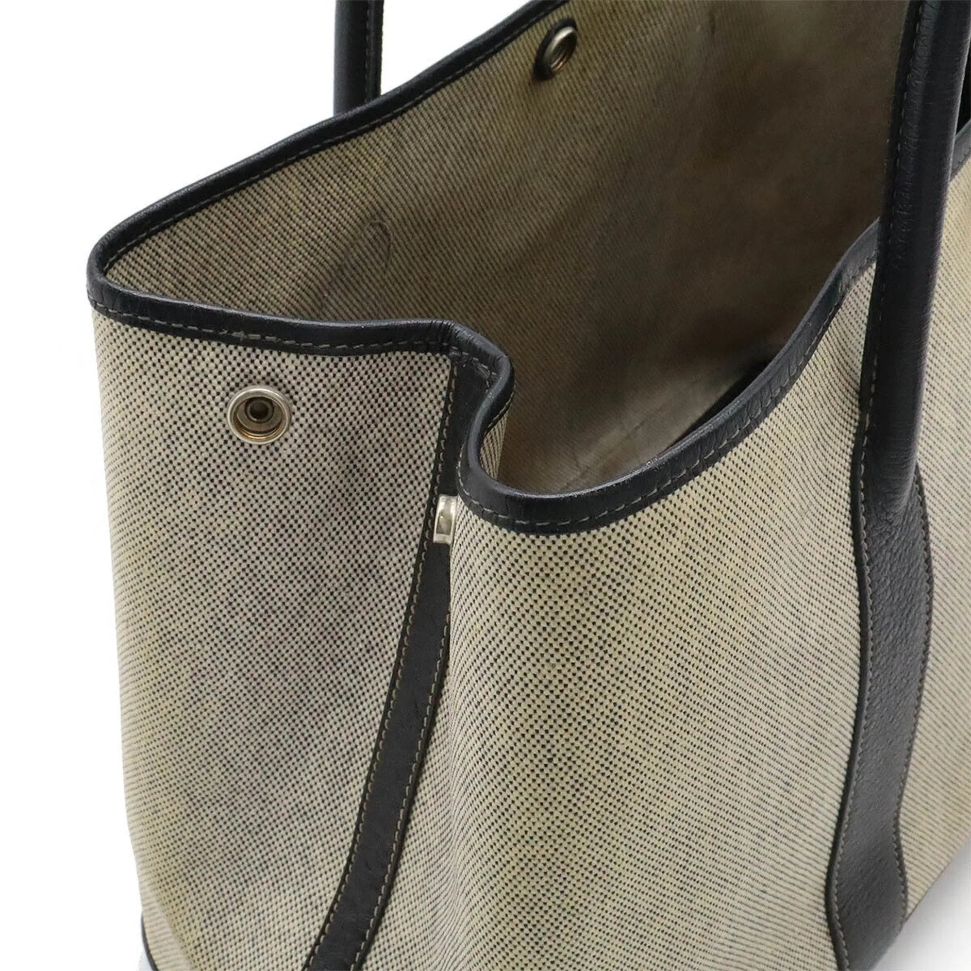 Hermes Garden  Toile H Leather Handbag Tote Bag (Pre-Owned)
