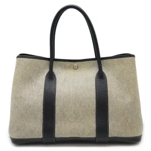 Hermes Garden  Toile H Leather Handbag Tote Bag (Pre-Owned)