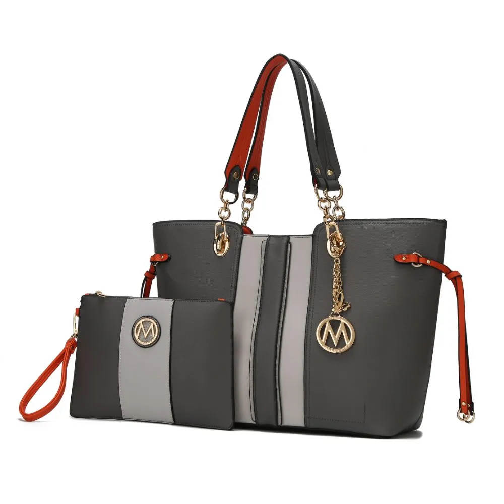 Holland Tote with Wristlet Handbag - 2 pieces