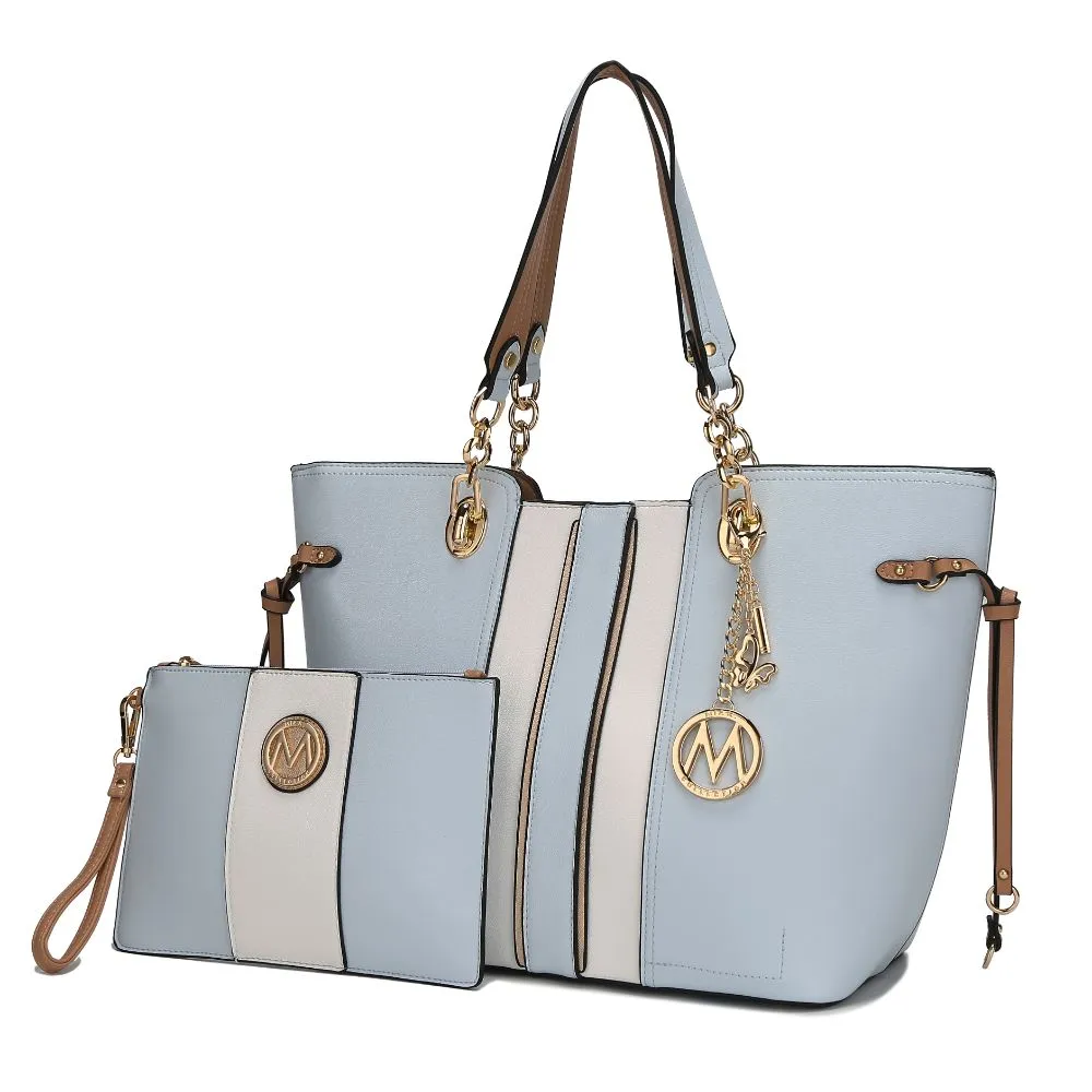 Holland Tote with Wristlet Handbag - 2 pieces