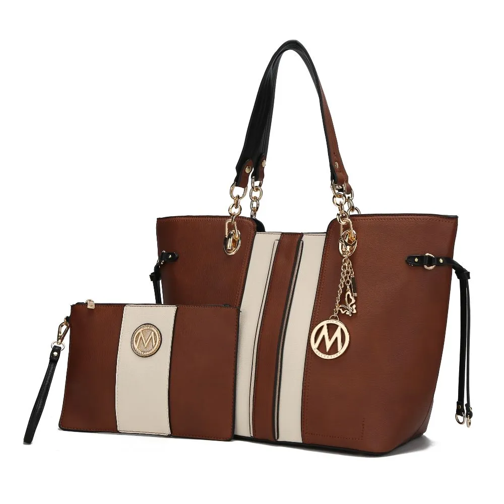 Holland Tote with Wristlet Handbag - 2 pieces