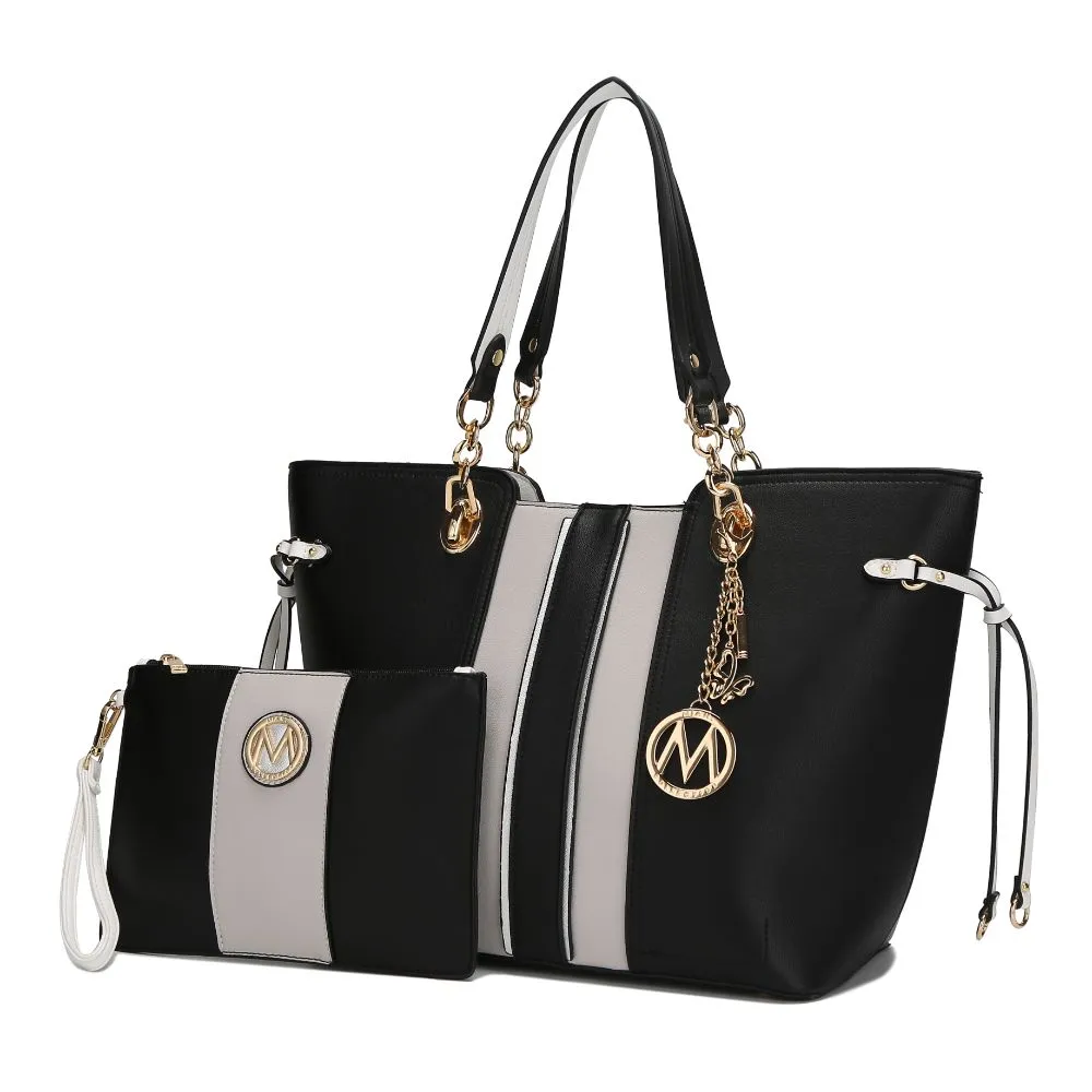 Holland Tote with Wristlet Handbag - 2 pieces