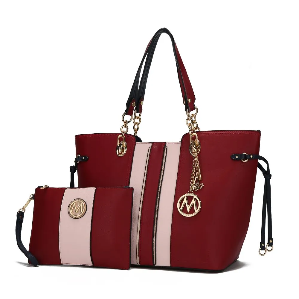 Holland Tote with Wristlet Handbag - 2 pieces