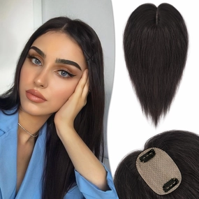 Human Hair Topper Crown Topper Hair Piece for Women 6X9 cm Base