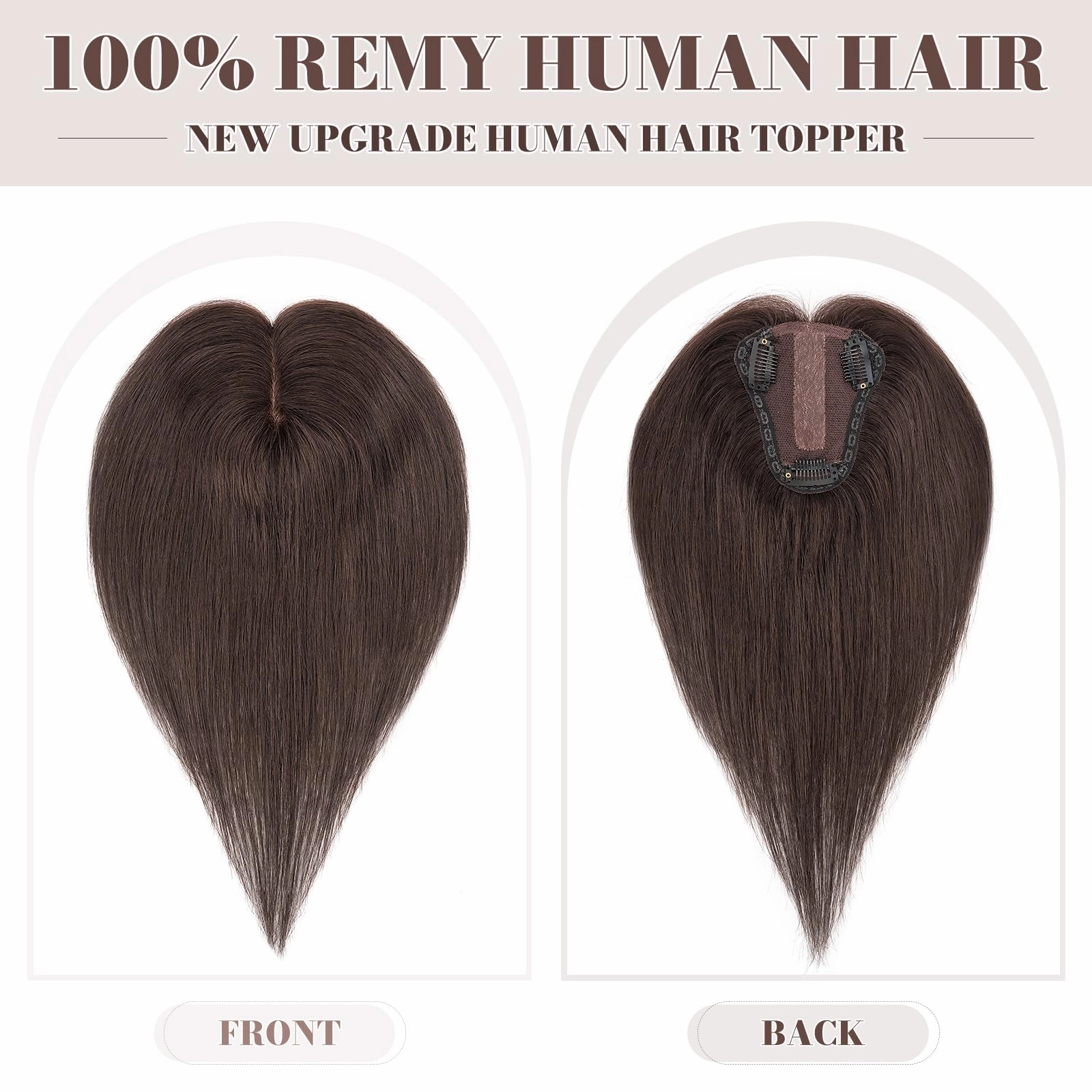 Human Hair Womens Topper for Thinning Hair Loss 8  x 10 cm