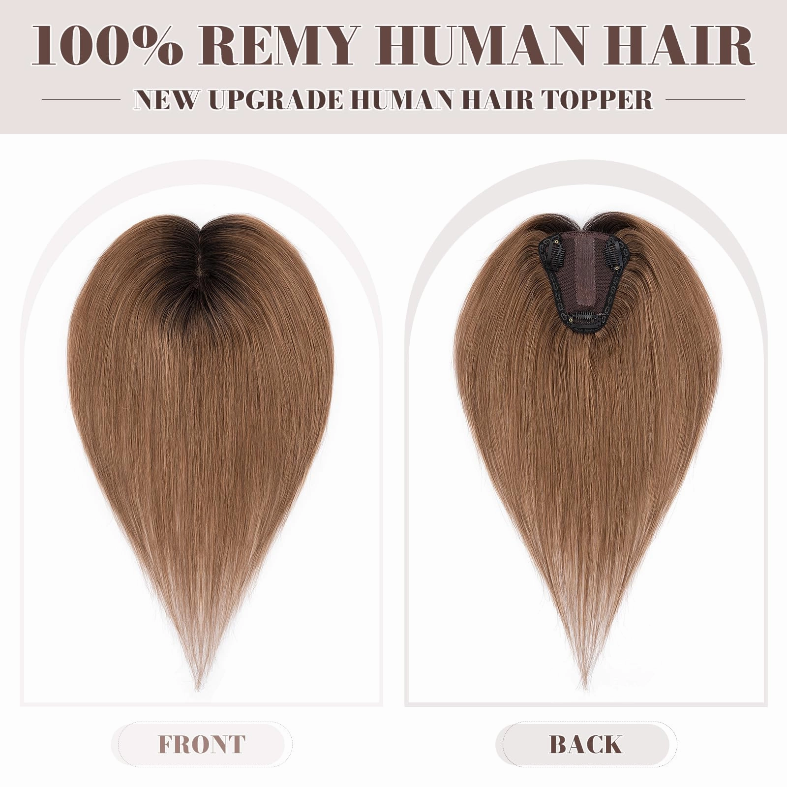 Human Hair Womens Topper for Thinning Hair Loss 8  x 10 cm
