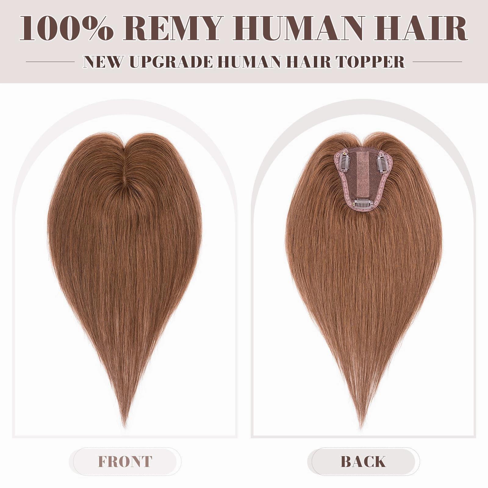 Human Hair Womens Topper for Thinning Hair Loss 8  x 10 cm