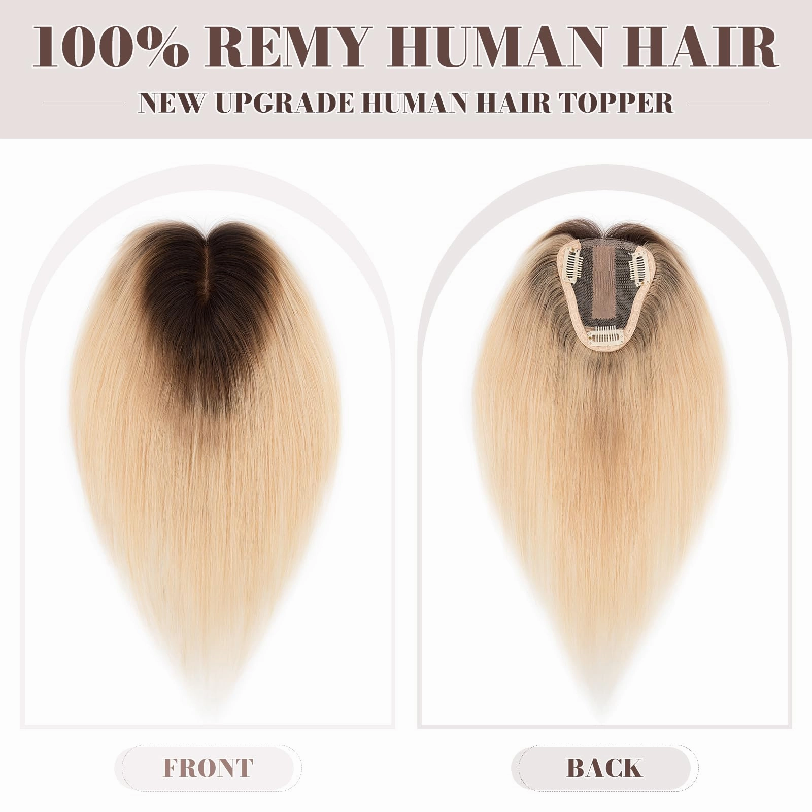 Human Hair Womens Topper for Thinning Hair Loss 8  x 10 cm