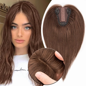 Human Hair Womens Topper for Thinning Hair Loss 8  x 10 cm