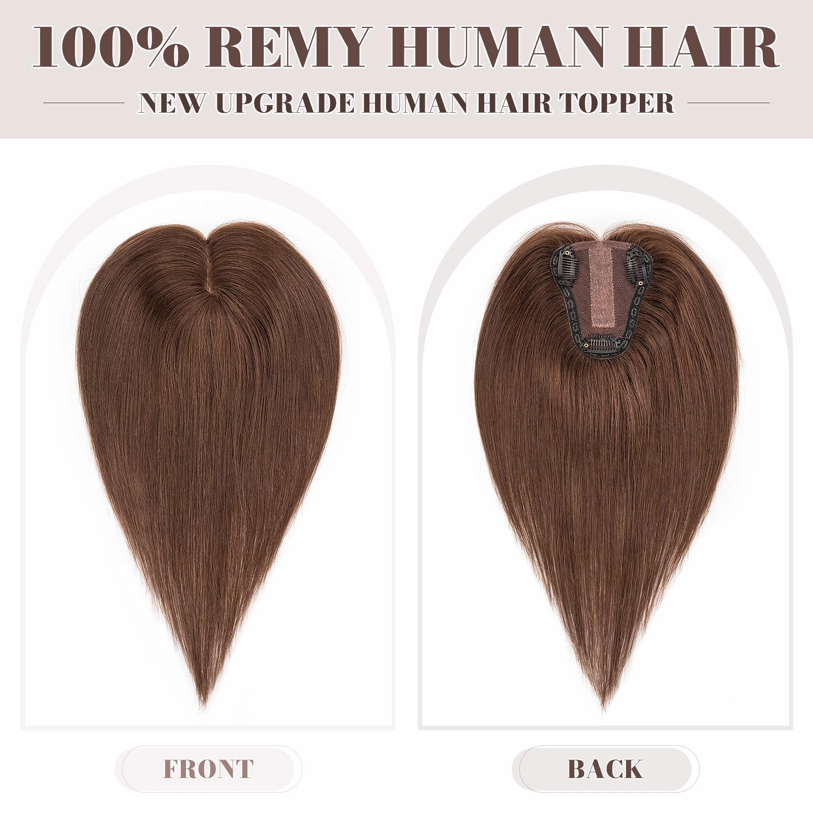 Human Hair Womens Topper for Thinning Hair Loss 8  x 10 cm