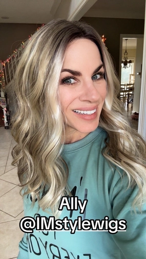 IMstyle Ally Champagne Blonde Shoulder legth T part Lace Front Glueless Daily -TK127-2463 (ELSA)