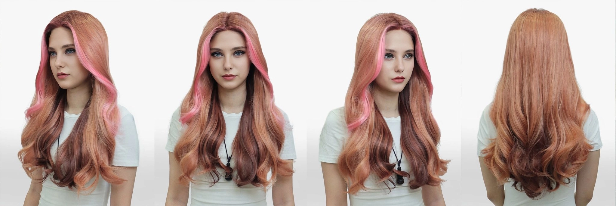 IMstyle Angel Tpart lace front apricot with pinky money pieces layer cut TK120-2443