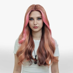 IMstyle Angel Tpart lace front apricot with pinky money pieces layer cut TK120-2443