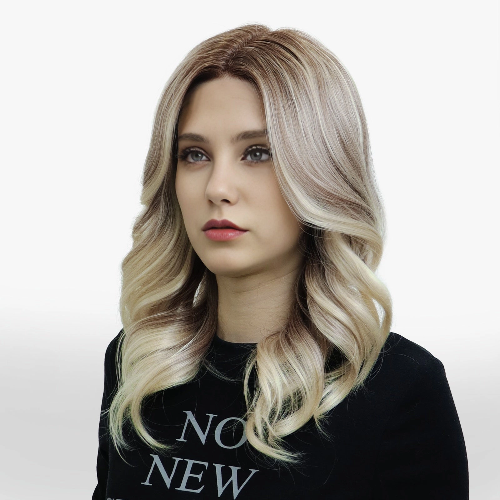 IMstyle Camelia New glueless T Part Synthetic lace wig Blonde with soft rooting shoulder Lenth-TK129-2465 (Shara)