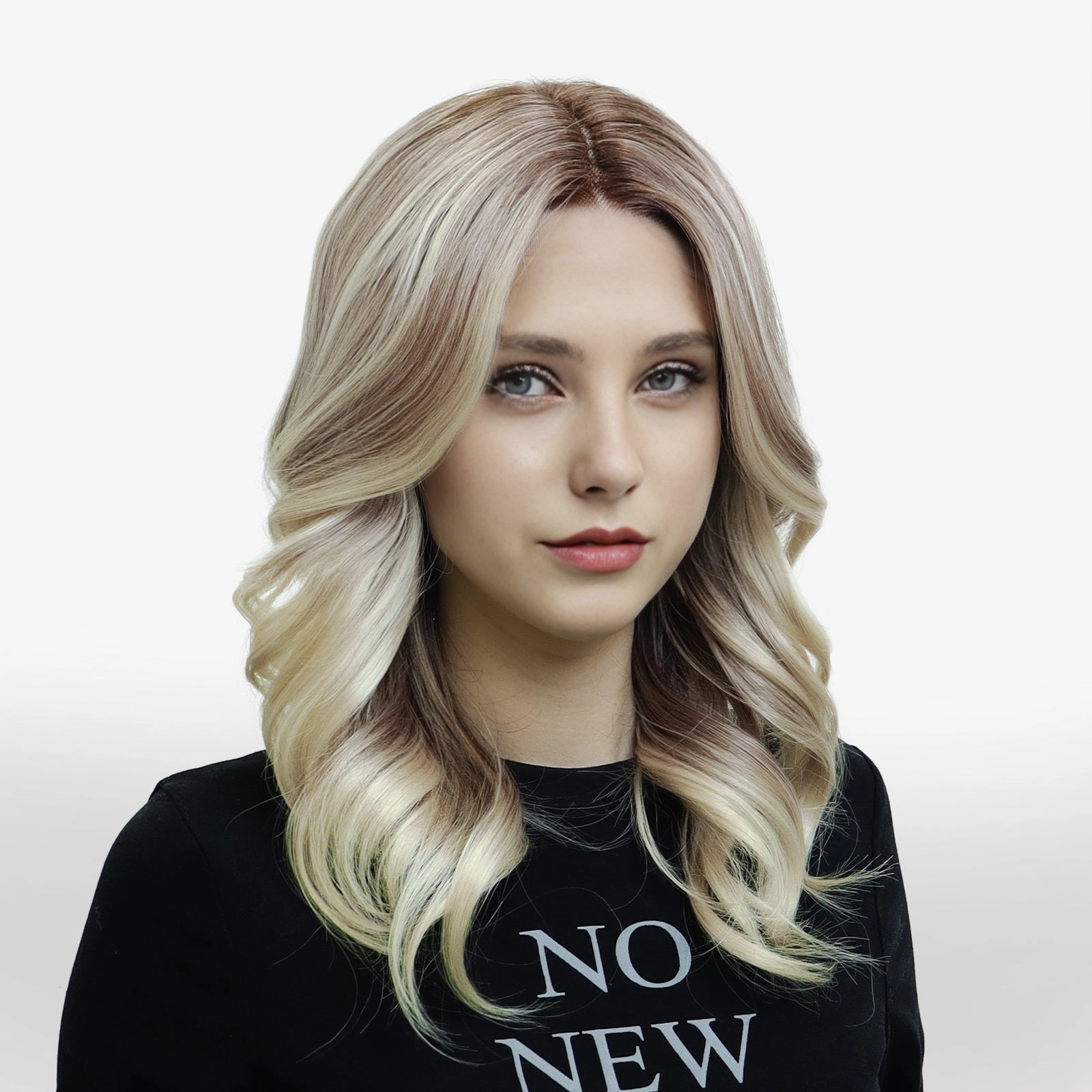 IMstyle Camelia New glueless T Part Synthetic lace wig Blonde with soft rooting shoulder Lenth-TK129-2465 (Shara)