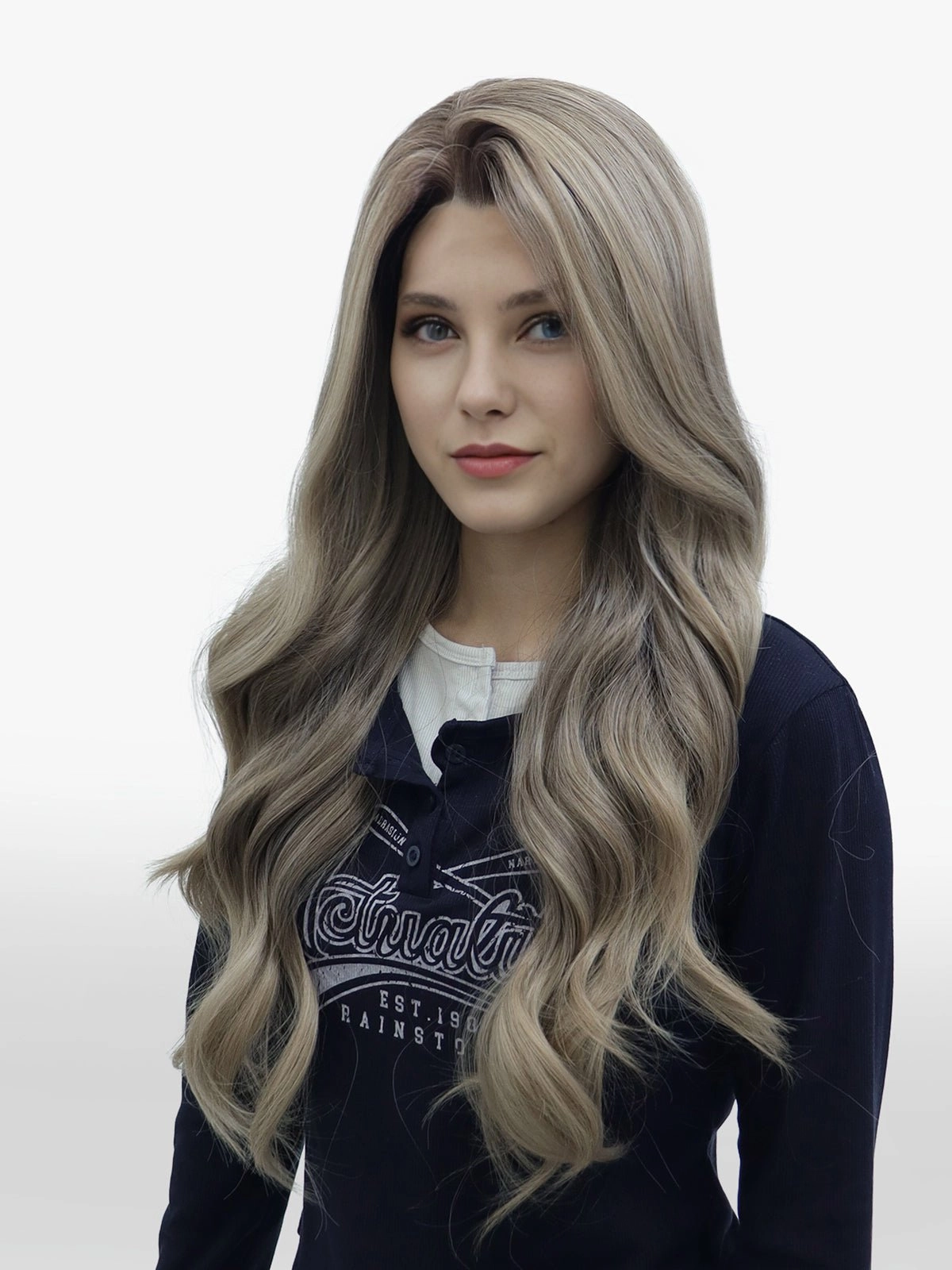 IMstyle Cassie 13*6 lace front wig long layer style ashy blonde N15-2195-D130C13X6