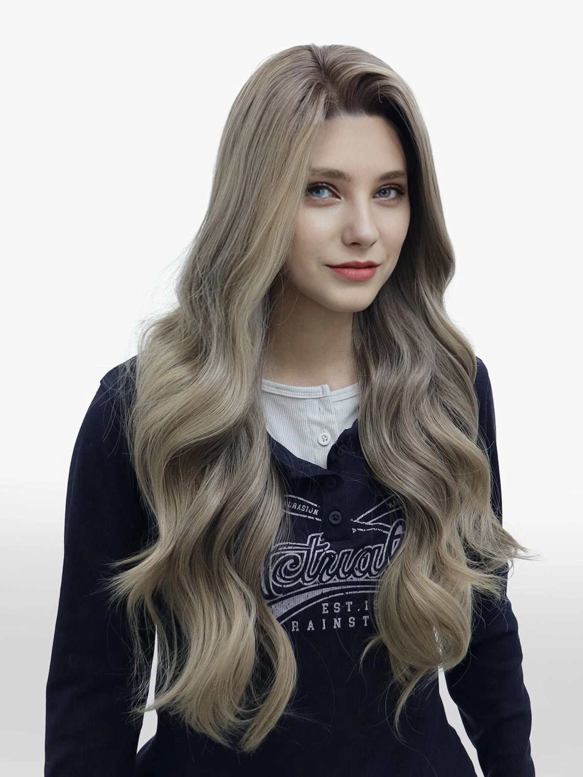 IMstyle Cassie 13*6 lace front wig long layer style ashy blonde N15-2195-D130C13X6