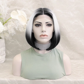 IMstyle Debbie&Diva T-part pre-pluck glue less 10inches lace front wigs dip dyed with bob hair style