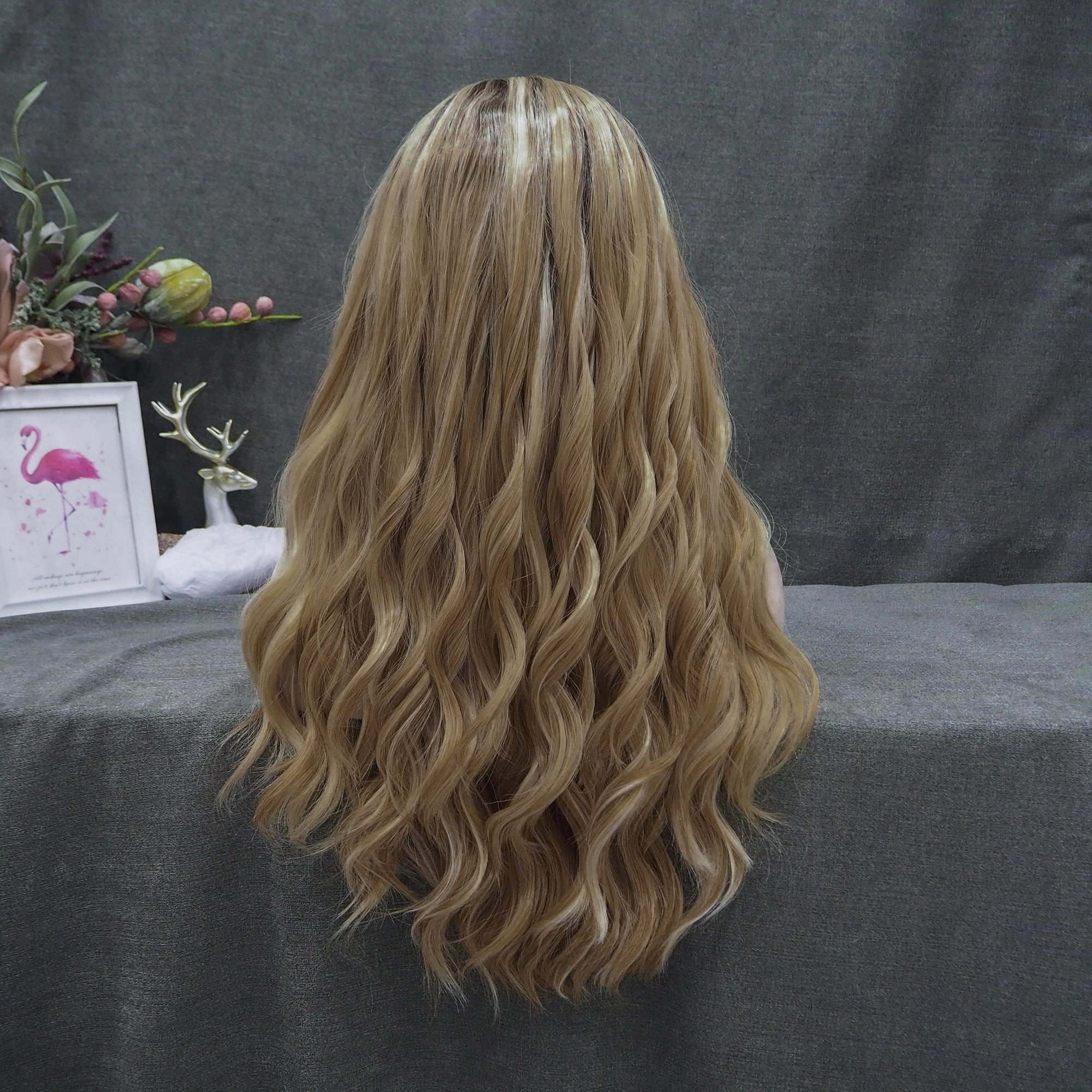 IMstyle Emily Golden blonde with Highlight Dark root 13*2 no parting 26 inches lace front wigs