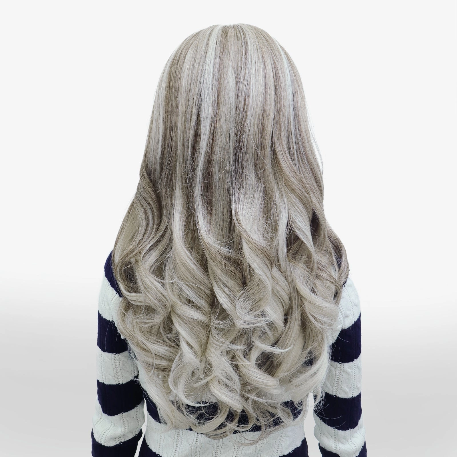 IMstyle ICY 9*6 Wavy Ashy Grey Lace Front wig Full Extra Bands Baby Hairs Synthetic Lace wig-K328-F40A