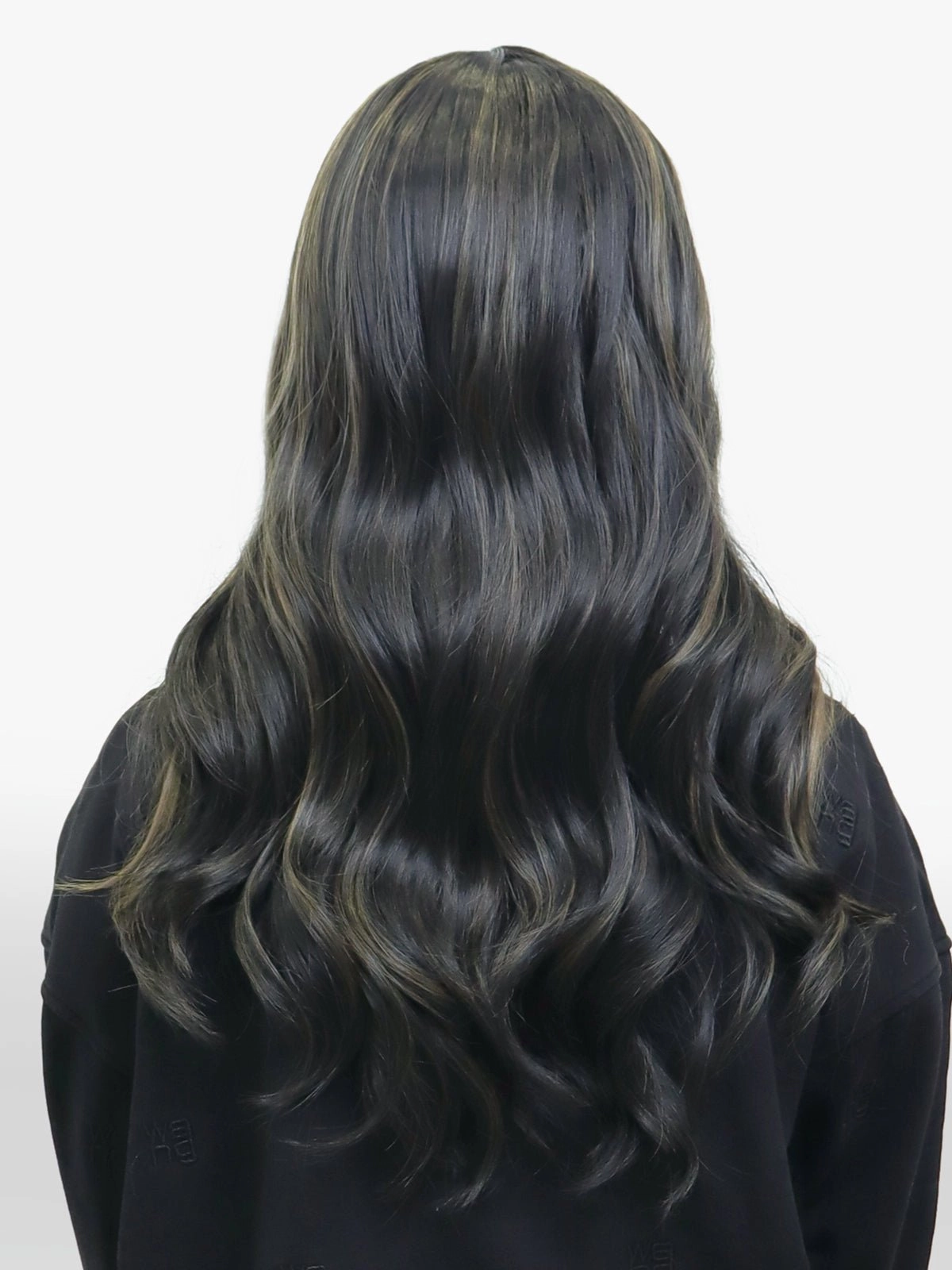 IMstyle Iris brown with blonde highlight natural wave 24 inches glue less lace front wig TK112-2446