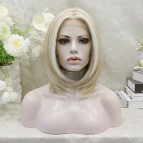 IMstyle Kacelyn Glueless Blonde with highlight bob hair style T-part lace front wigs shoulder length TS98-Y2327
