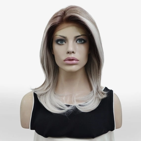 IMstyle Lydia sliver mist color with dark root wolf cut style Glueless 13*4 lace front wigs K141-Y103-60-C13X4
