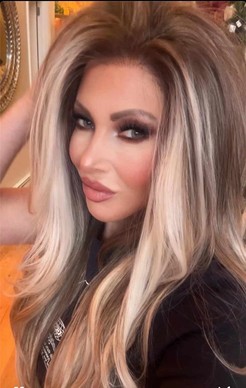 IMstyle Stacy Apricot Blonde with beige Highlight Big layer lace wig 13*4 free Parting Daily Dating Wig-F100-1T2440