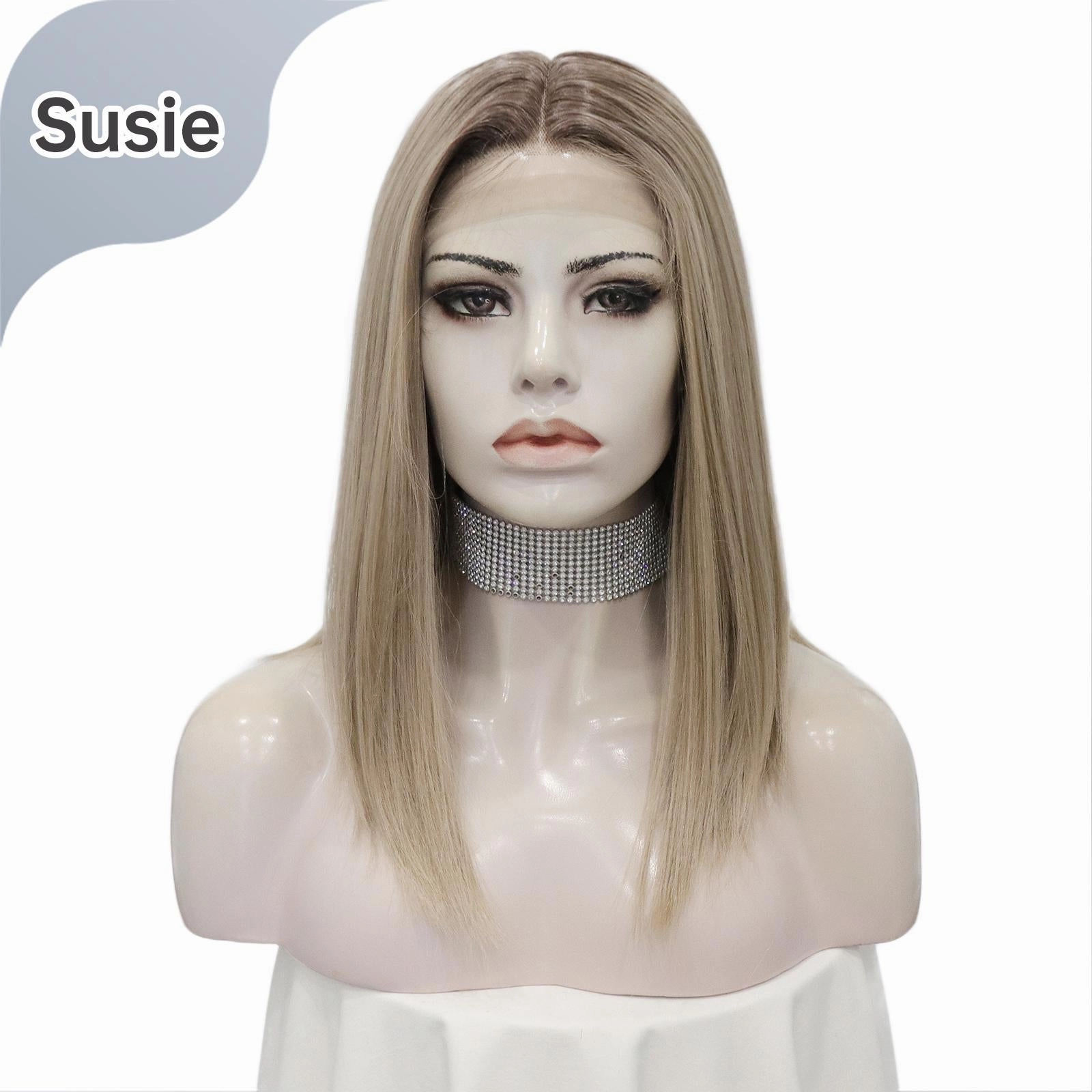 IMstyle Susie New short bob Haircut with B aby hair T part lace front wig Glueless-T1FF042-SUSIE