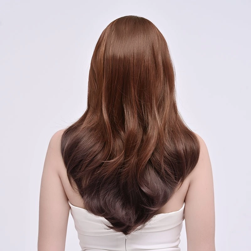 Imstylewigs-Kat-26 inches chestnut brown wavy lace wigs (Shara)