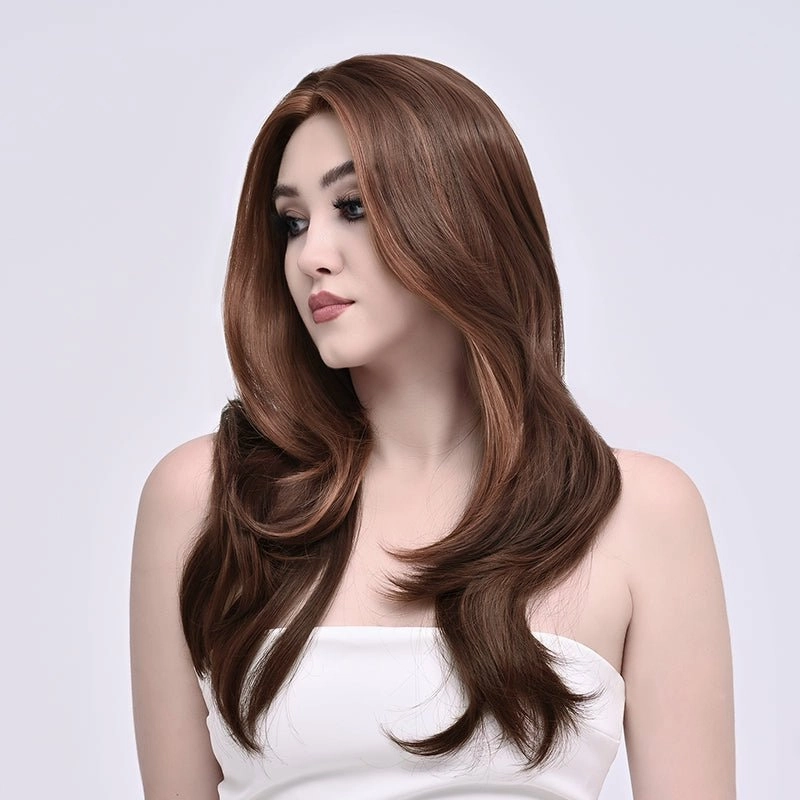 Imstylewigs-Kat-26 inches chestnut brown wavy lace wigs (Shara)