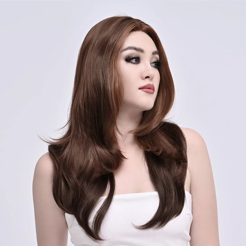 Imstylewigs-Kat-26 inches chestnut brown wavy lace wigs (Shara)